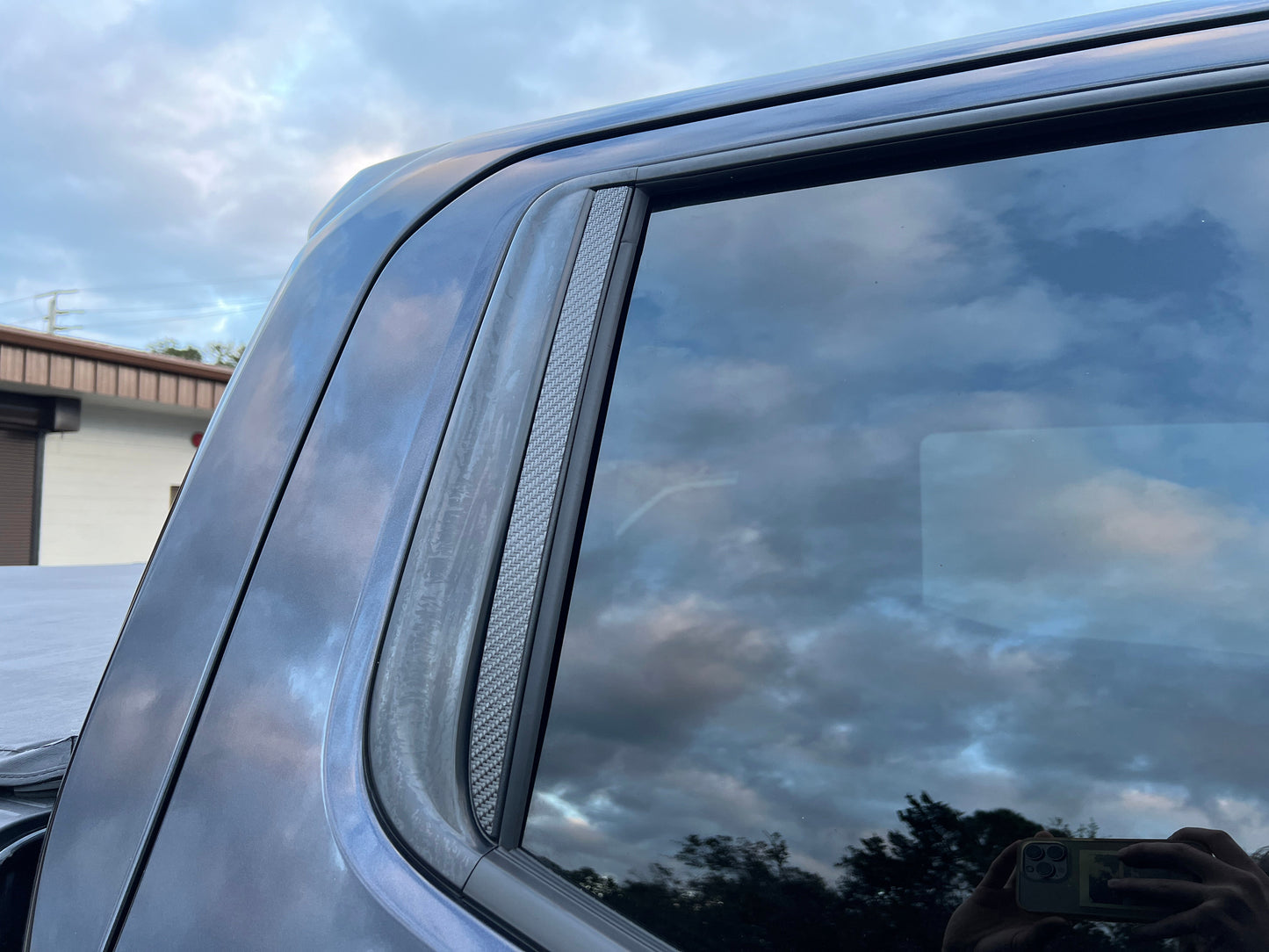 C-Pillar Accent Overlays Fits 2019-2024 Chevrolet Silverado HD by Tufskinz.com