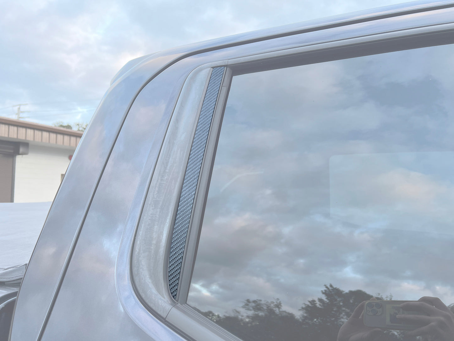 C-Pillar Accent Overlays Fits 2019-2024 Chevrolet Silverado HD by Tufskinz.com