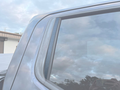C-Pillar Accent Overlays Fits 2019-2024 Chevrolet Silverado HD by Tufskinz.com