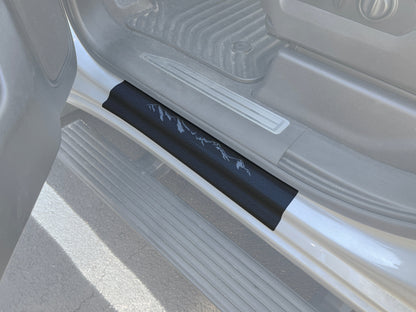 Door Sill Protection Overlays Fits 2014-2026 Chevrolet Silverado + Silverado HD by Tufskinz.com