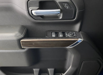 Door Switch Accent Overlays Fits 2019-2021 Chevrolet Silverado by Tufskinz.com