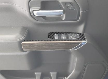 Door Switch Accent Overlays Fits 2019-2021 Chevrolet Silverado by Tufskinz.com