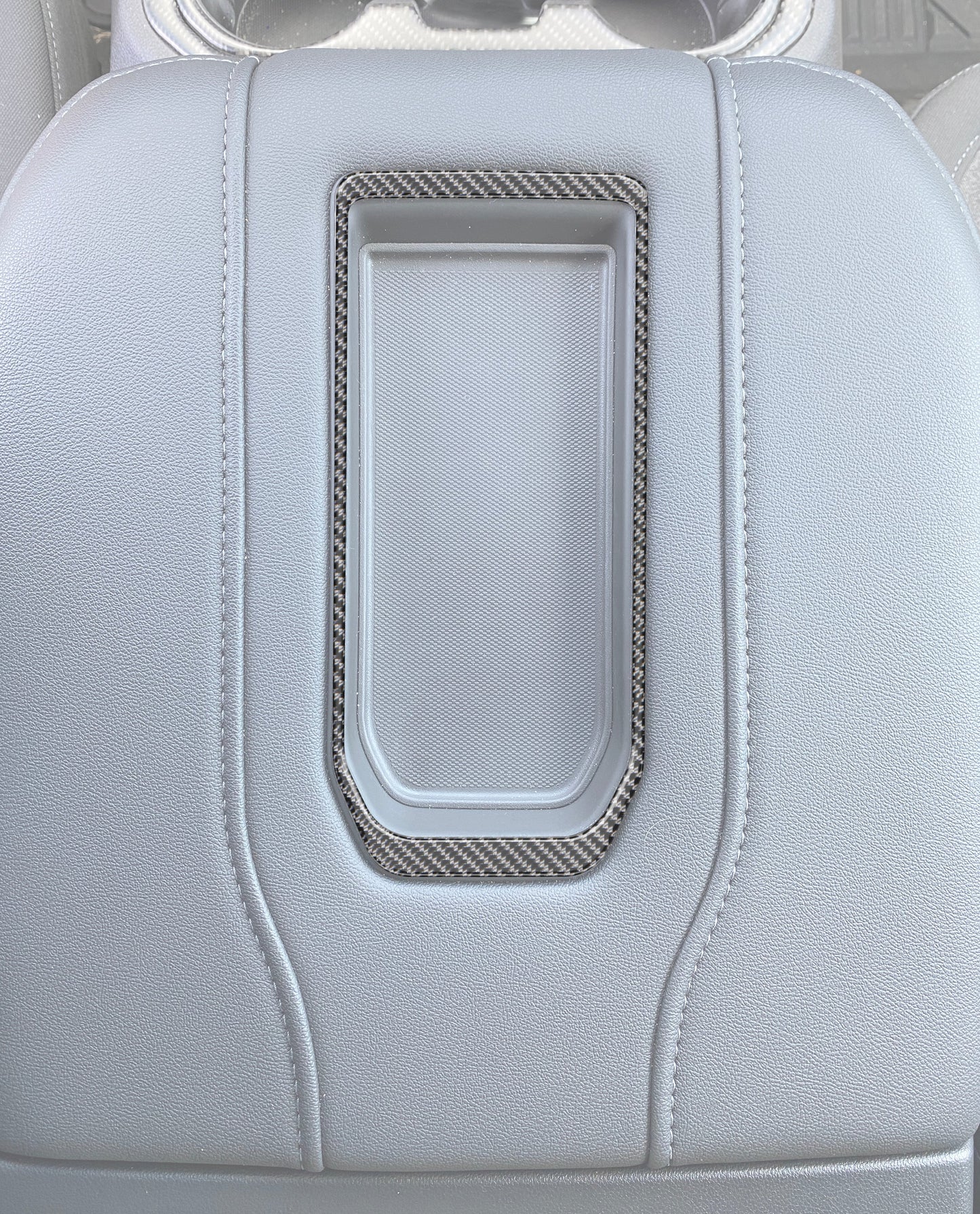 Center Console Tray Accent Overlay Fits 2019-2021 Chevrolet Silverado by Tufskinz.com