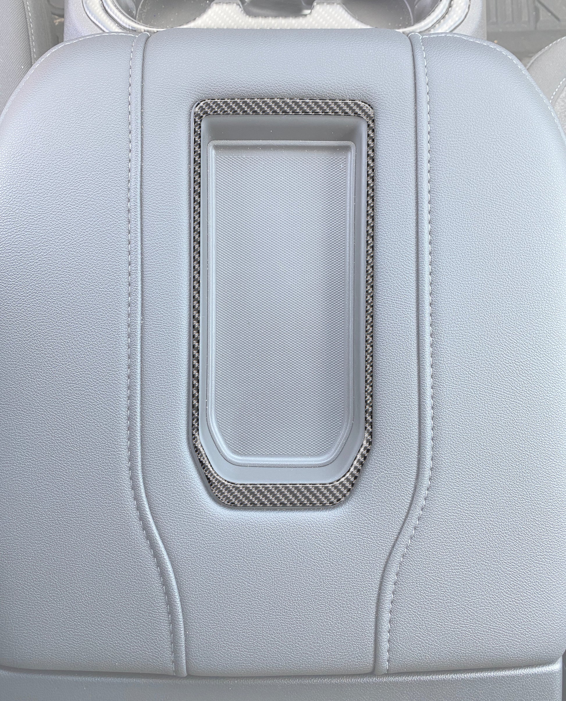 Center Console Tray Accent Overlay Fits 2019-2021 Chevrolet Silverado by Tufskinz.com