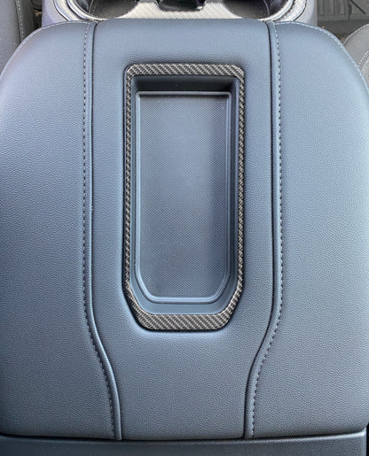 Center Console Tray Accent Overlay Fits 2019-2021 Chevrolet Silverado by Tufskinz.com