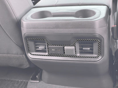 Rear USB Accent Overlay Fits 2019-2021 Chevrolet Silverado by Tufskinz.com