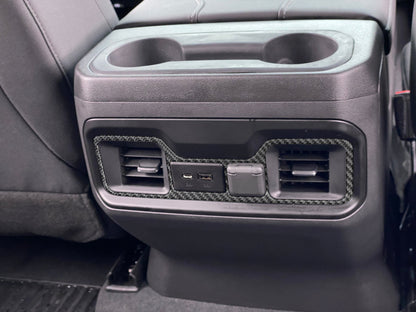 Rear USB Accent Overlay Fits 2019-2021 Chevrolet Silverado by Tufskinz.com