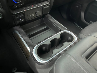 Center Console Accent Overlay Fits 2019-2021 Chevrolet Silverado by Tufskinz.com