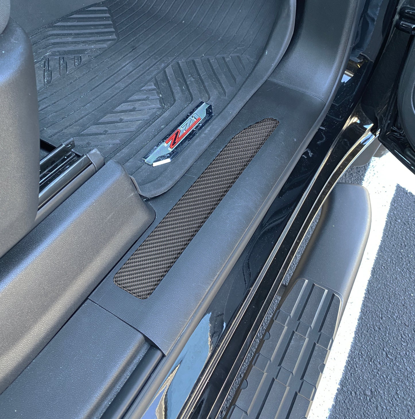 Door Sill Plate Overlays Fits 2019-2026 Chevrolet Silverado by Tufskinz.com