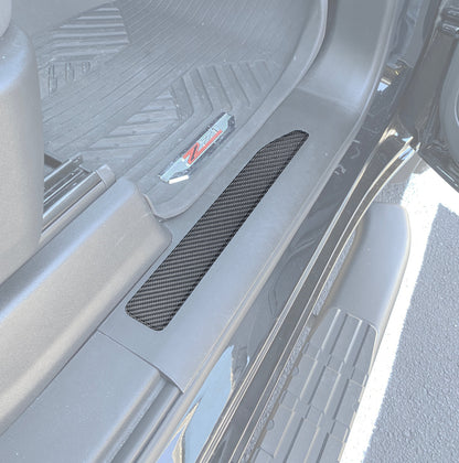 Door Sill Plate Overlays Fits 2019-2026 Chevrolet Silverado by Tufskinz.com