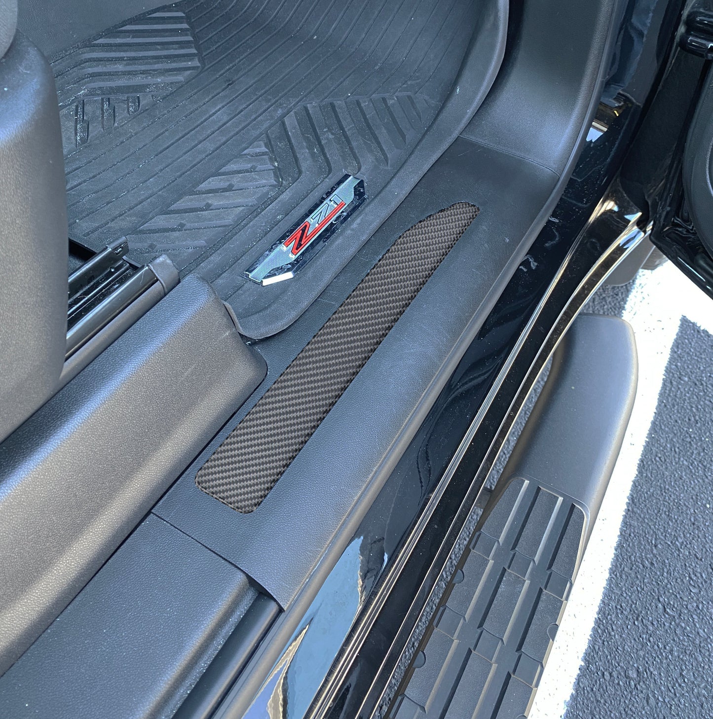 Door Sill Plate Overlays Fits 2019-2026 Chevrolet Silverado by Tufskinz.com