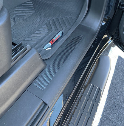 Door Sill Plate Overlays Fits 2019-2026 Chevrolet Silverado by Tufskinz.com