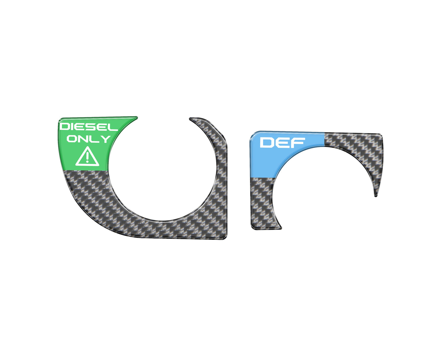 Fuel Fill Spout Ring Accent Overlays Fits 2019-2024 Chevrolet Silverado by Tufskinz.com