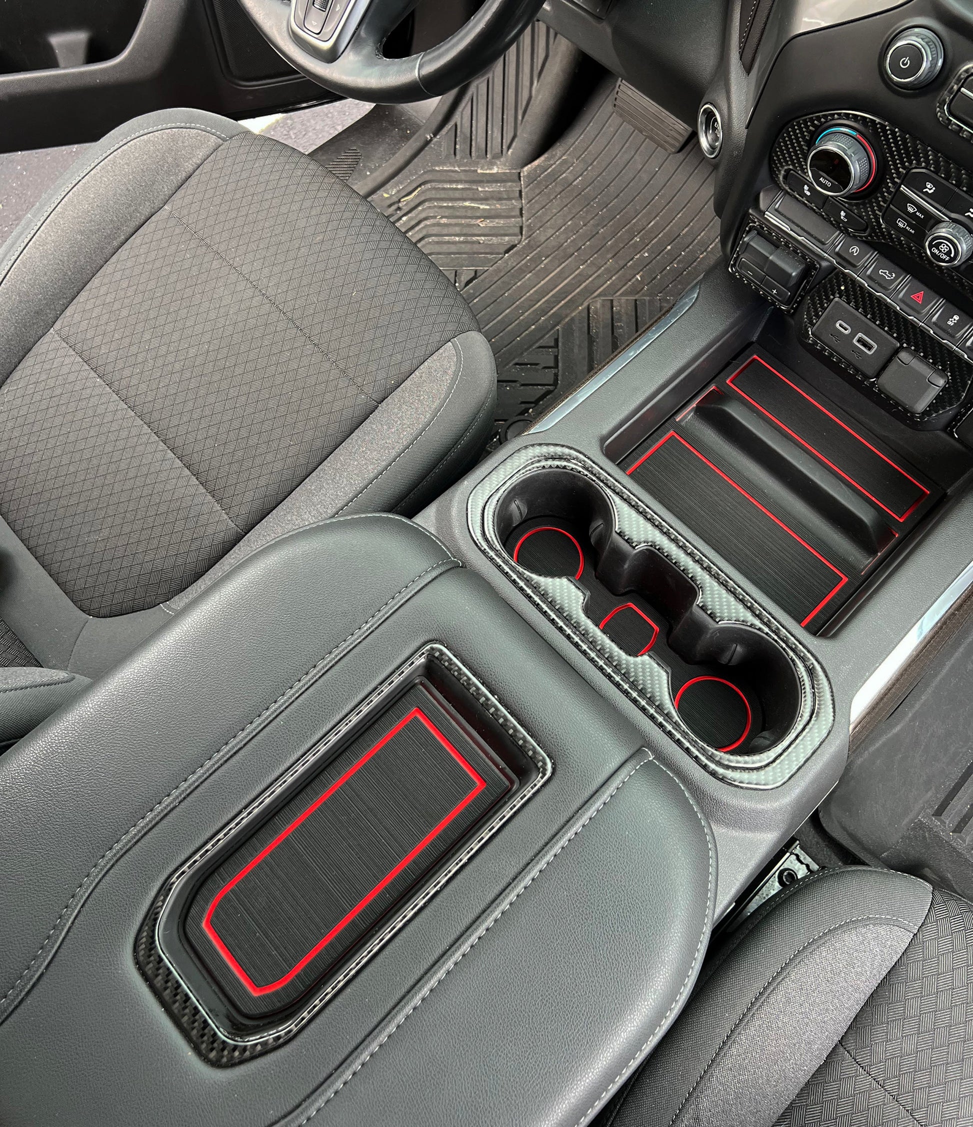 Center Console Foam Inserts Fits 2019-2021 Chevrolet Silverado by Tufskinz.com
