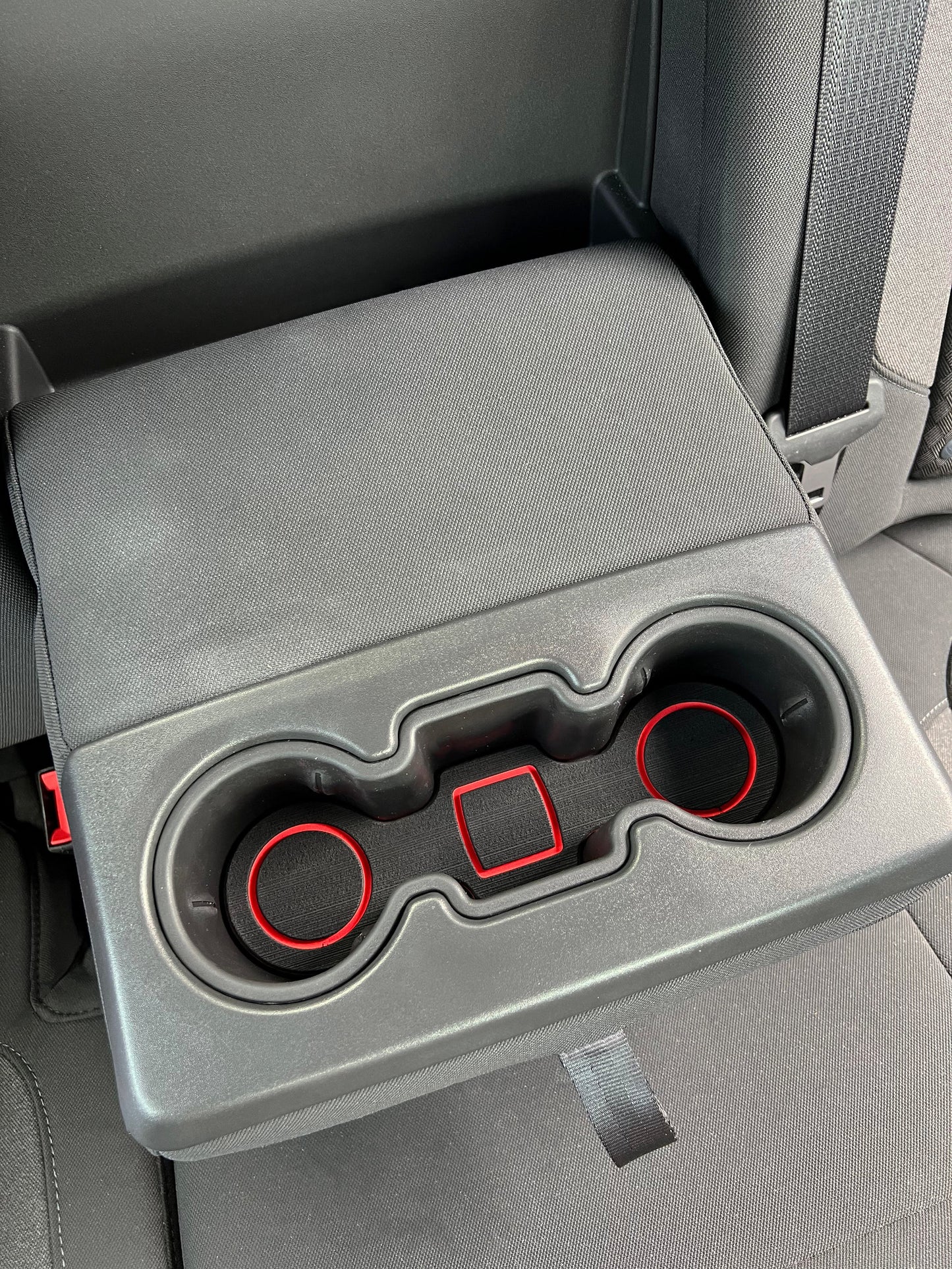Rear Seat Cup Holder Foam Inserts Fits 2019-2021 Chevrolet Silverado by Tufskinz.com