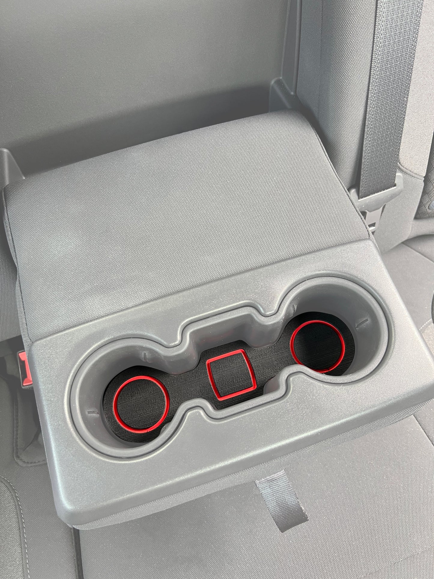 Rear Seat Cup Holder Foam Inserts Fits 2019-2021 Chevrolet Silverado by Tufskinz.com