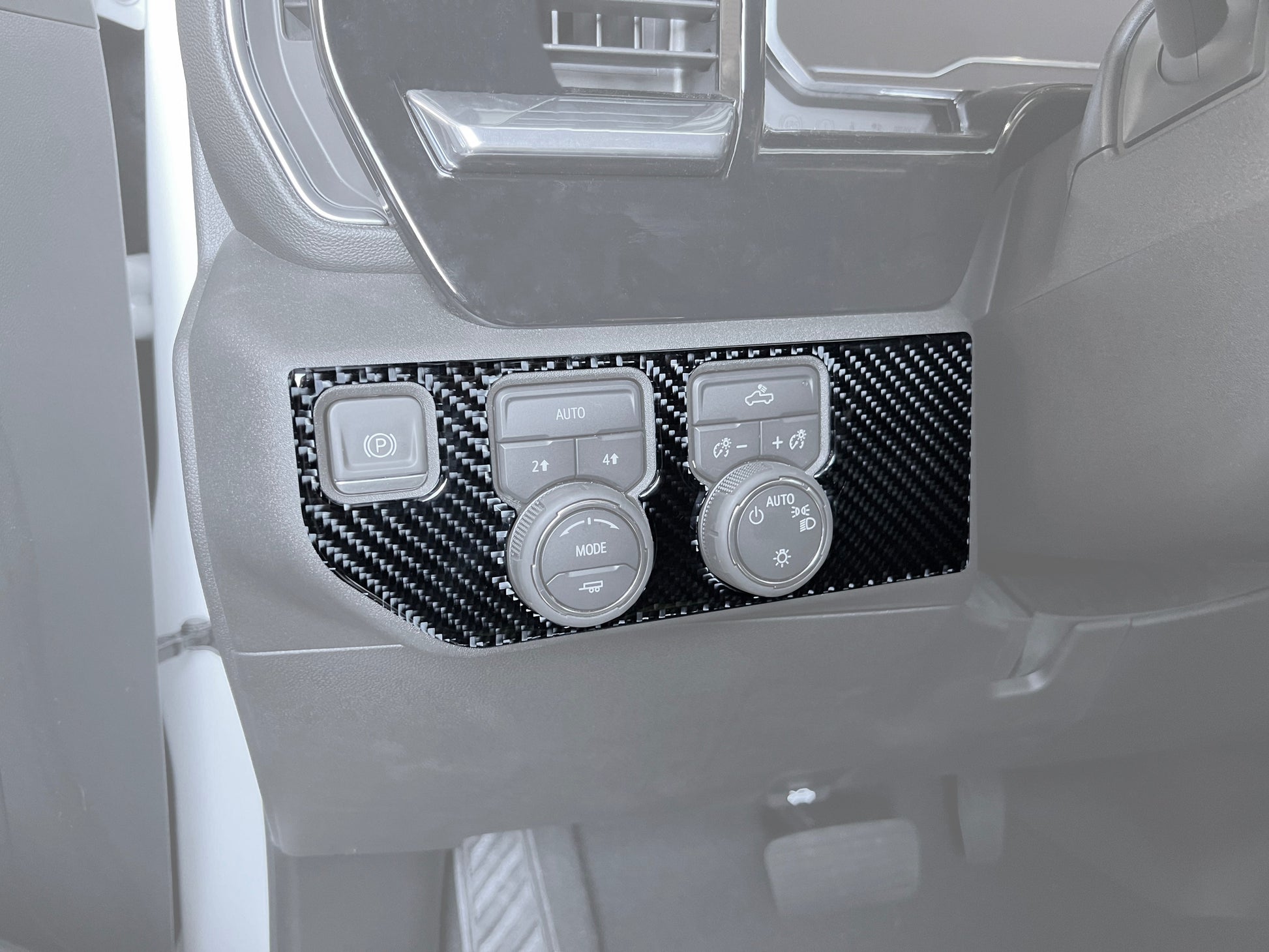 Driver Side Switch Panel Accent Trim Fits 2022-2026 Chevrolet Silverado by Tufskinz.com