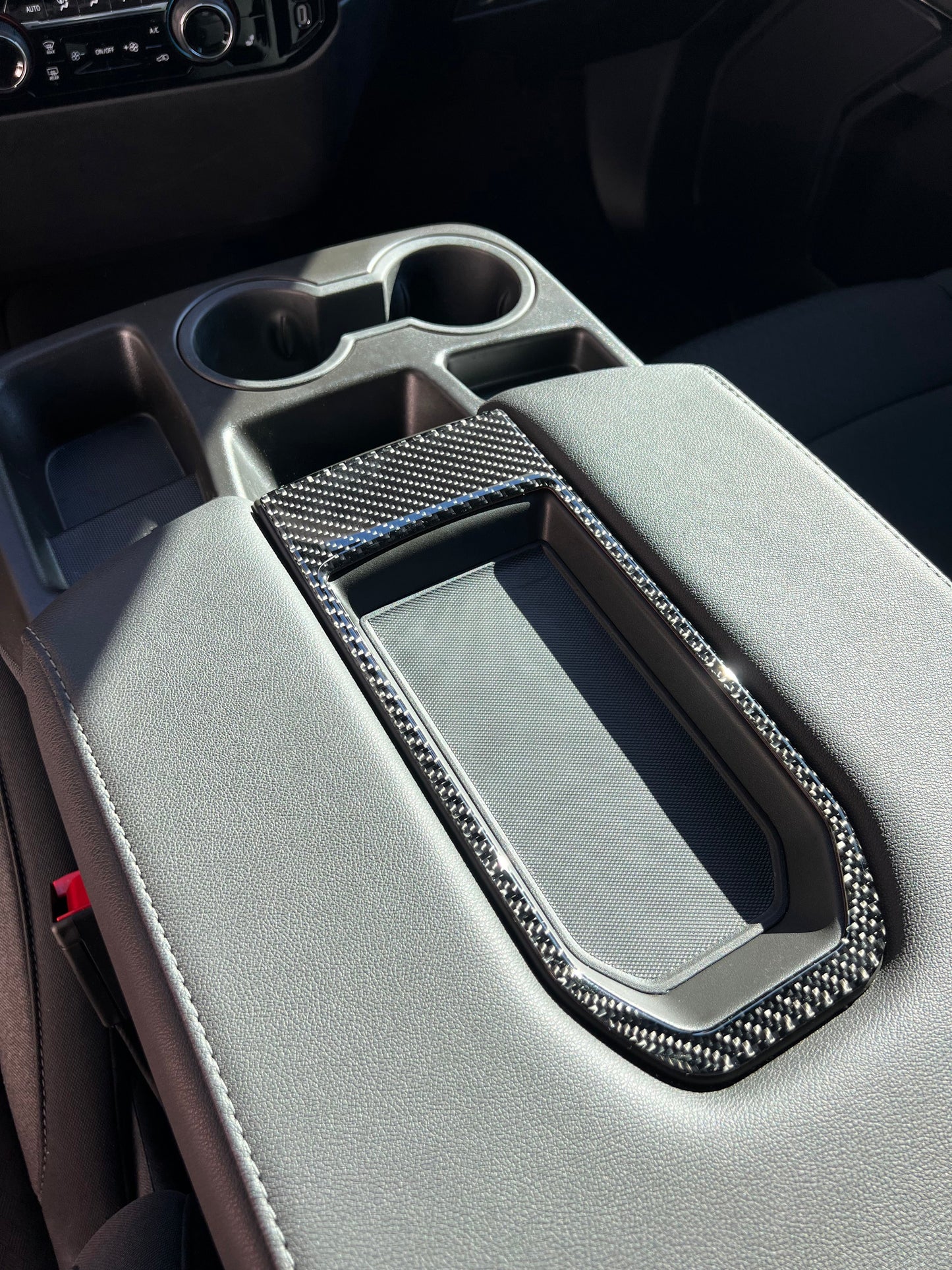 Bench Seat Center Console Upper Accent Trim Fits 2022-2026 Chevrolet Silverado by Tufskinz.com