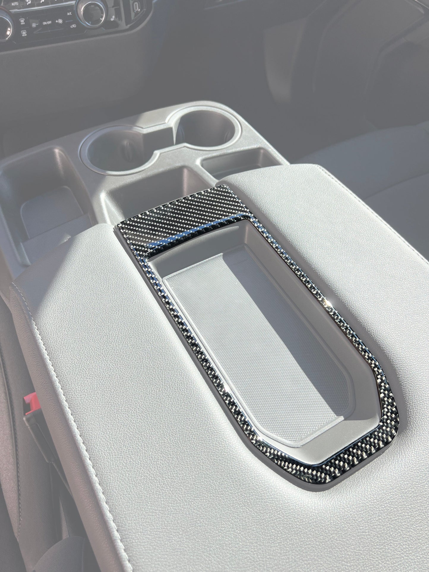 Bench Seat Center Console Upper Accent Trim Fits 2022-2026 Chevrolet Silverado by Tufskinz.com