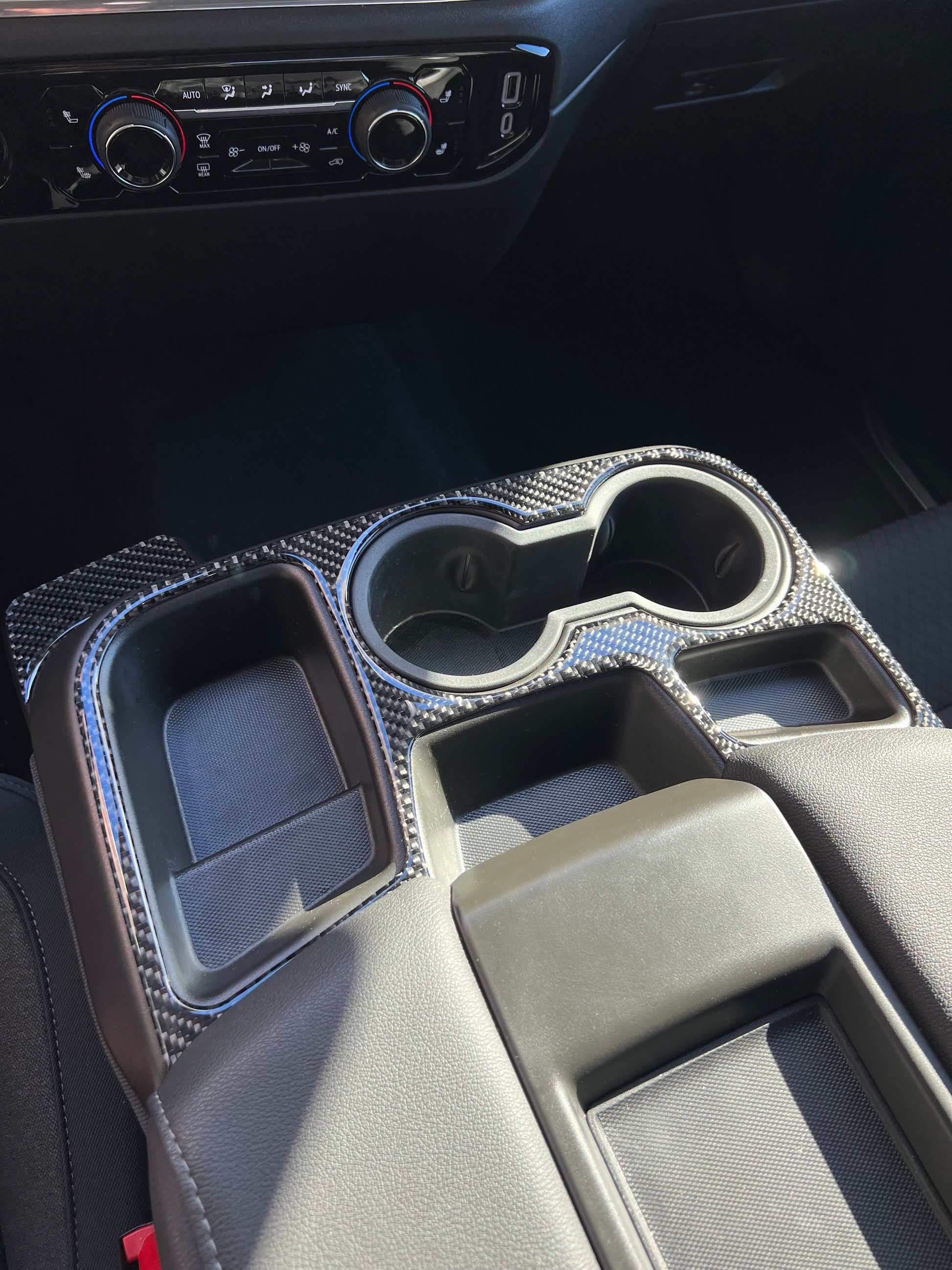 Center Console Lower Accent Trim Fits 2022-2026 Chevrolet Silverado by Tufskinz.com