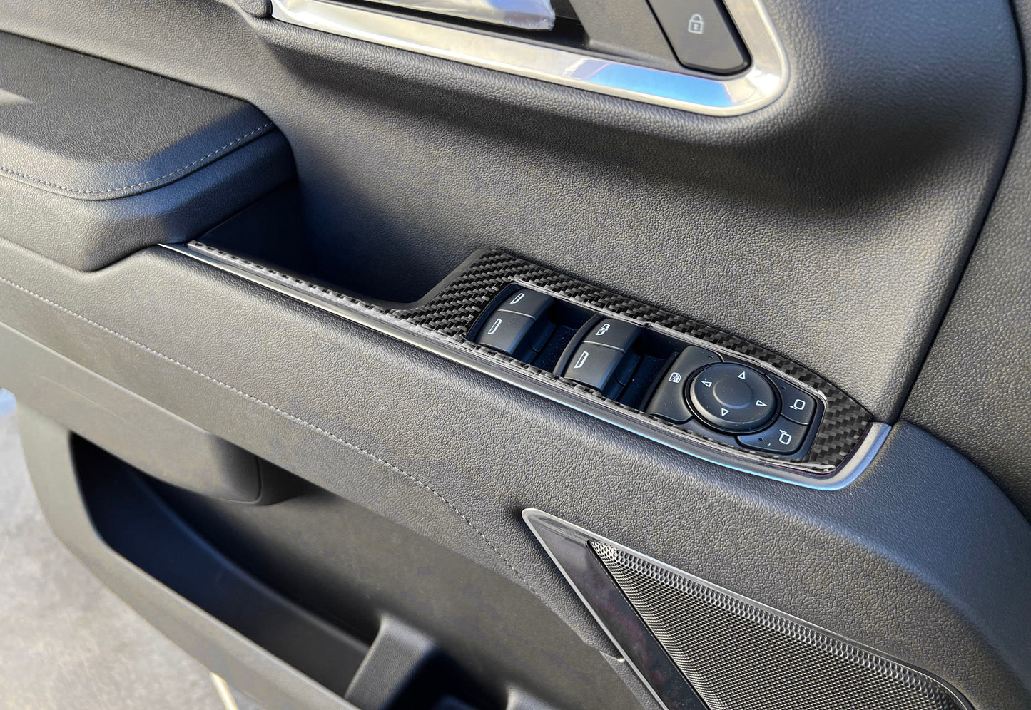 Door Switches Accent Trim Fits 2022-2026 Chevrolet Silverado by Tufskinz.com