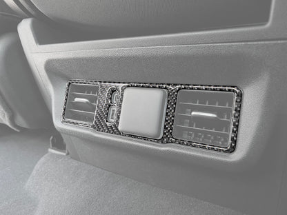 Rear Center Console Accent Trim Fits 2022-2026 Chevrolet Silverado by Tufskinz.com