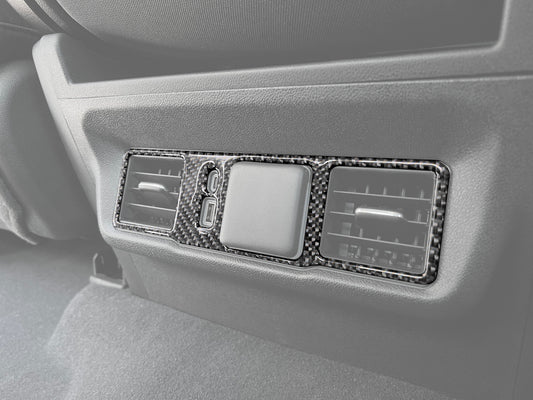 Rear Center Console Accent Trim Fits 2022-2026 Chevrolet Silverado by Tufskinz.com