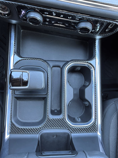 Center Console Lower Accent Trim Fits 2022-2026 Chevrolet Silverado by Tufskinz.com