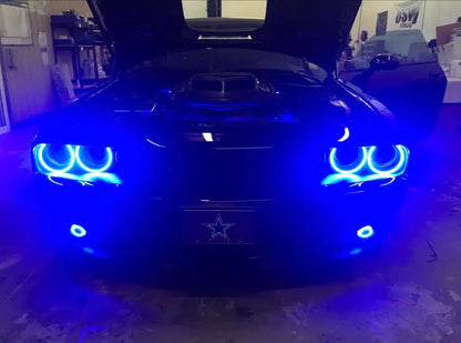 ORACLE Lighting 2015-2023 Dodge Challenger LED Surface Mount Headlight Halo Kit by ORACLE Lighting