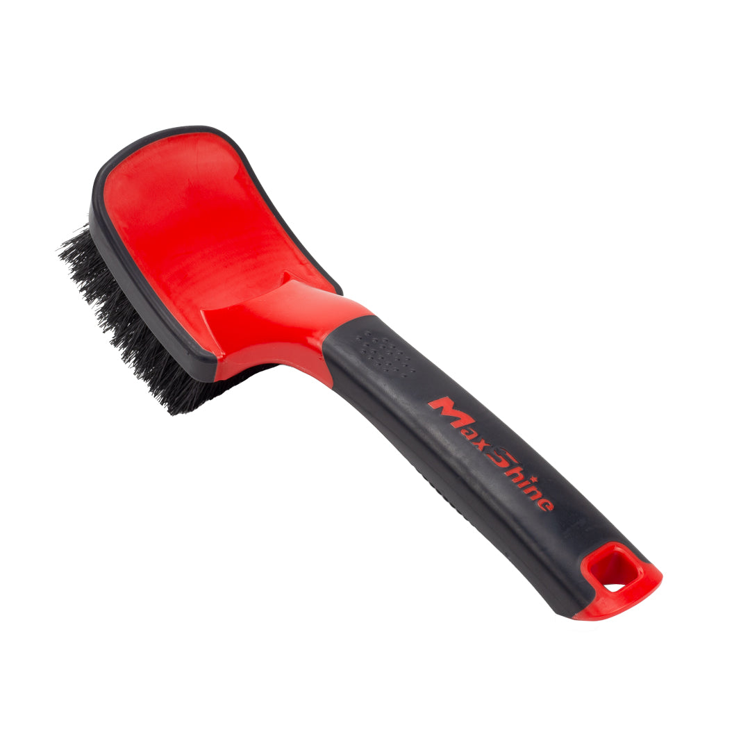 Soft Grip Heavy Duty Tire Brush with Short Handle by MaxshineUSA