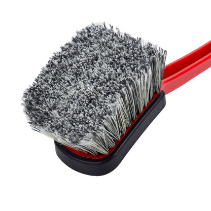 Soft Grip Medium Duty Wheel Cleaning Brush with Long Handle by MaxshineUSA