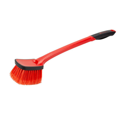 Soft Grip Medium Duty Wheel Cleaning Brush with Long Handle by MaxshineUSA