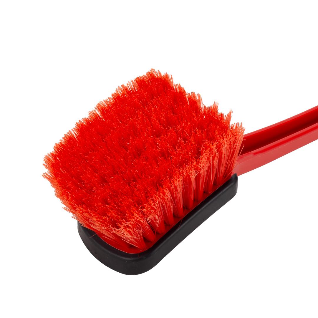 Soft Grip Medium Duty Wheel Cleaning Brush with Long Handle by MaxshineUSA