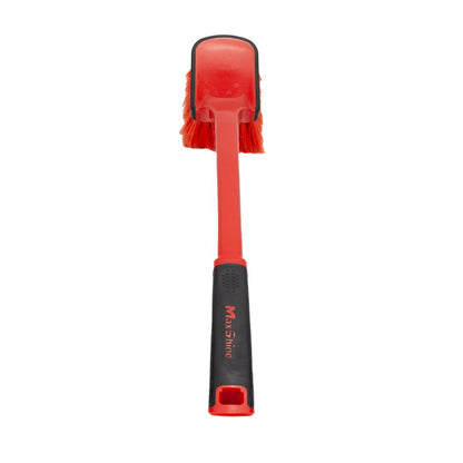 Soft Grip Medium Duty Wheel Cleaning Brush with Long Handle by MaxshineUSA
