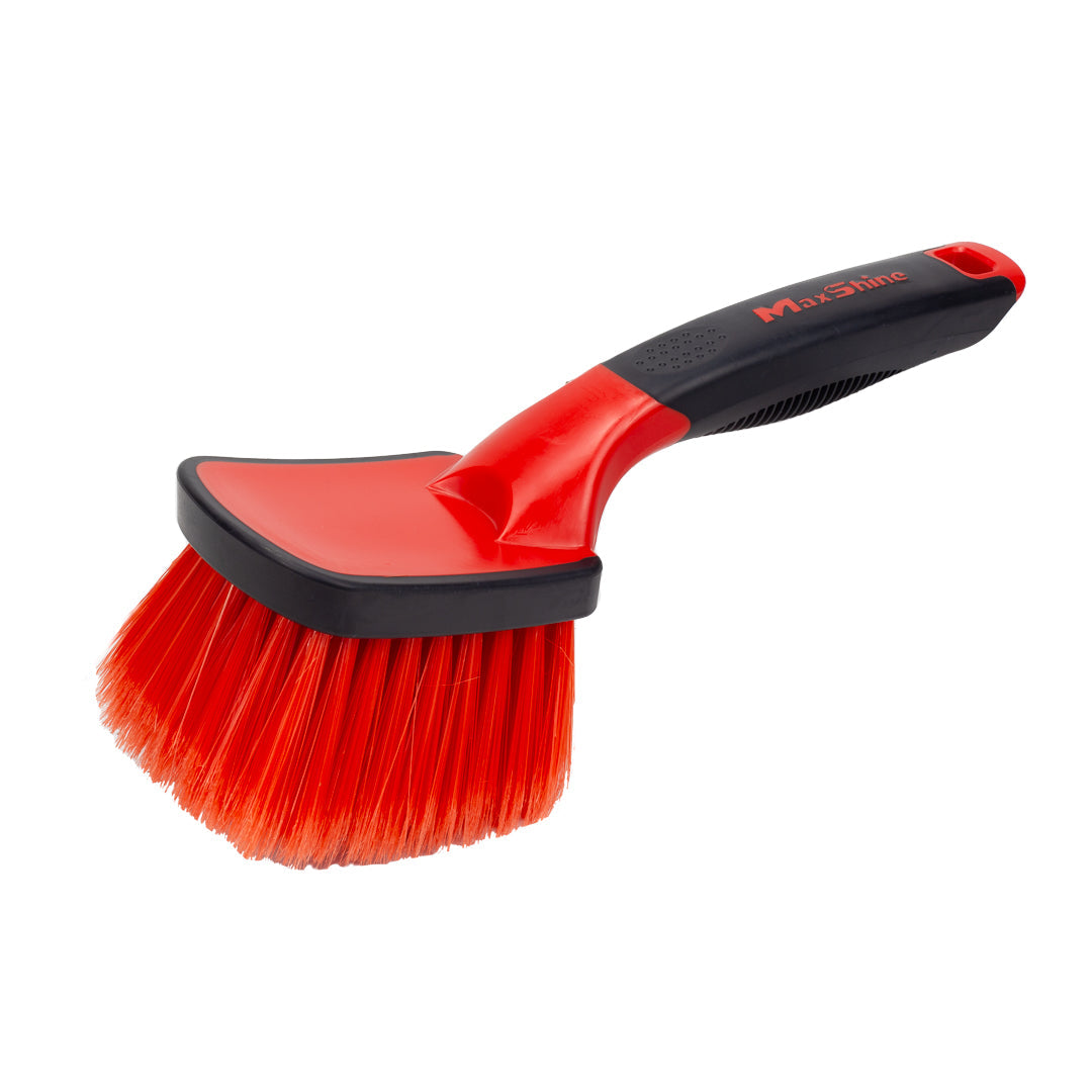 Soft Grip Light Duty Rim Cleaning Brush with Medium Handle by MaxshineUSA