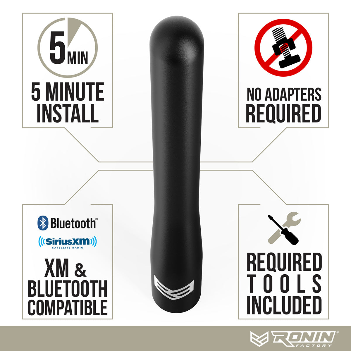 TOYOTA TUFFLOCK® SHORT ANTENNA (4 INCH) by Ronin Factory