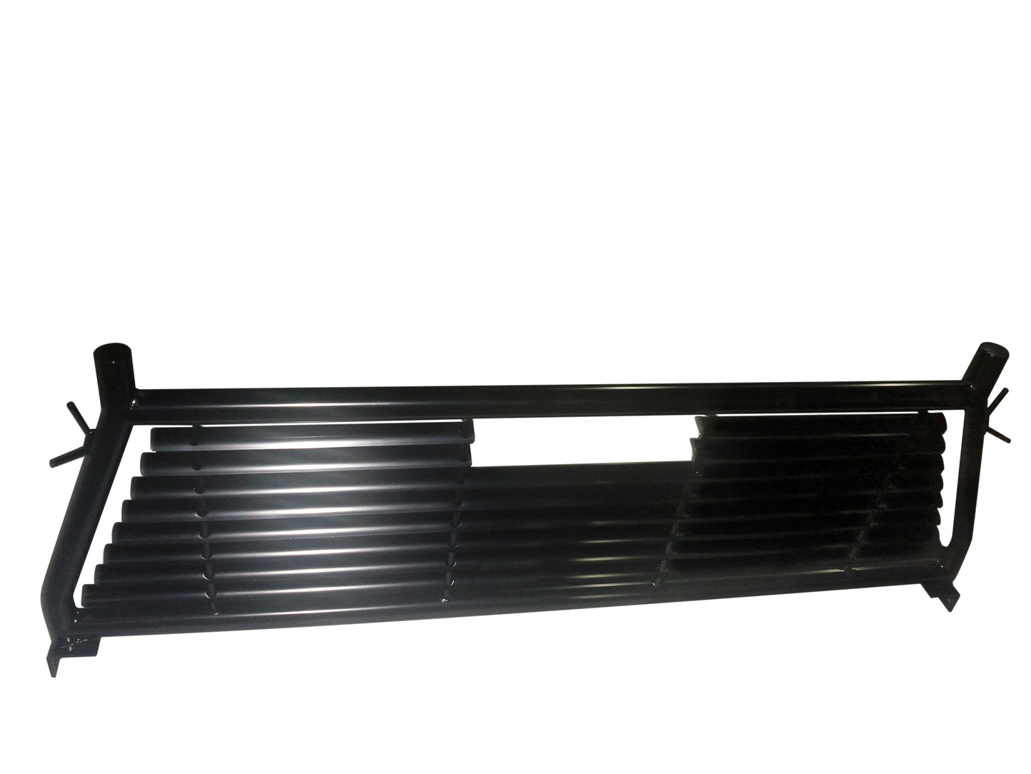 Round Tube Louver Without Rear Cab Window Cut Out Powder Coated Black Steel by TrailFX