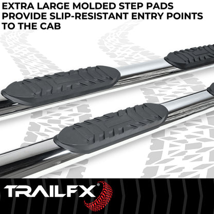 4 Inch Oval Straight Pol Stainless Steel by TrailFX