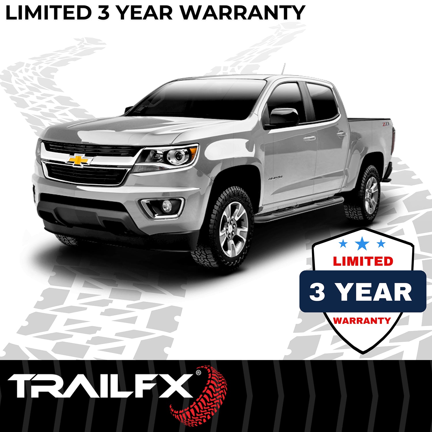 3 Inch Round Bent Powder Coated Black Steel Without End Caps Rocker Panel Mount by TrailFX