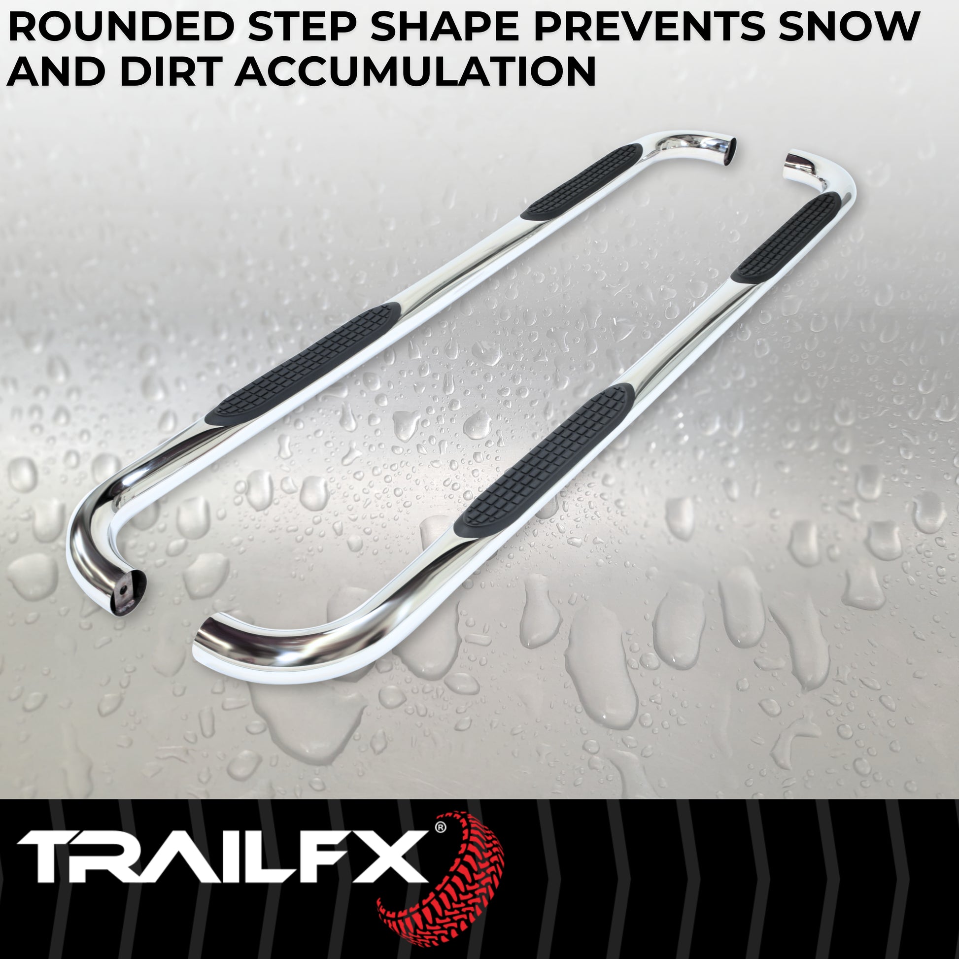 3 Inch Round Bent Pol Stainless Steel Without End Caps Frame Body Mount Bolts by TrailFX