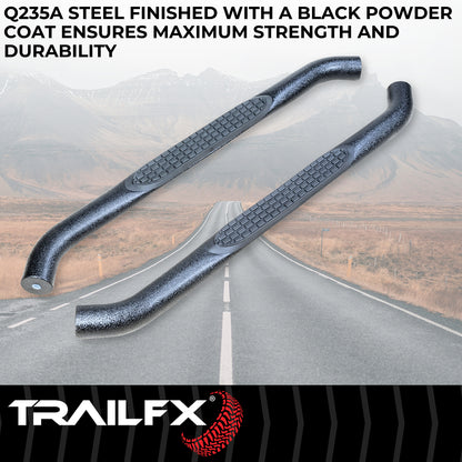 3 Inch Round Bent Textured Black Steel Without End Caps Frame Body Mount Bolts by TrailFX