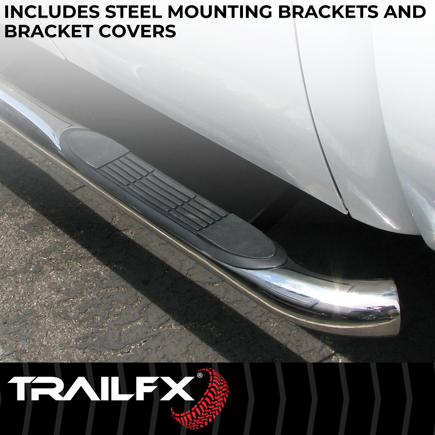 3 Inch Round Bent Pol Stainless Steel Without End Caps Frame Body Mount Bolts by TrailFX
