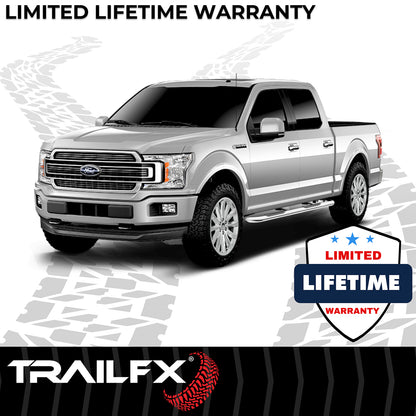 3 Inch Round Bent 60 Degree Pol Stainless Steel W/O End Caps Rocker Panel Mount by TrailFX