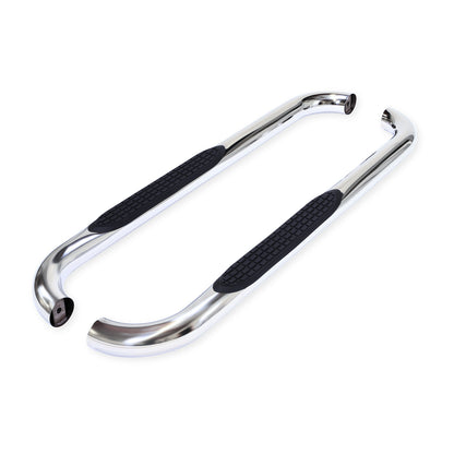 3 Inch Round Bent 60 Degree Pol Stainless Steel W/O End Caps Rocker Panel Mount by TrailFX