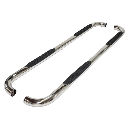 3 Inch Round Bent Pol Stainless Steel Without End Caps Rocker Panel Mount by TrailFX