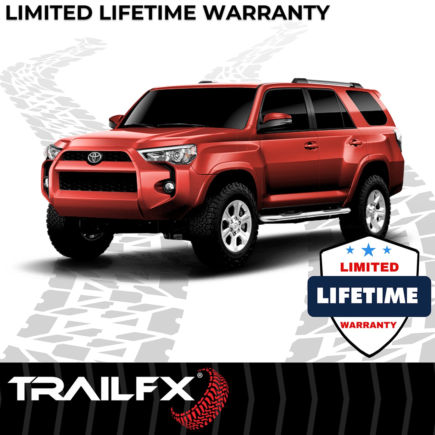 3 Inch Round Bent, Rocker Panel Mount by TrailFX