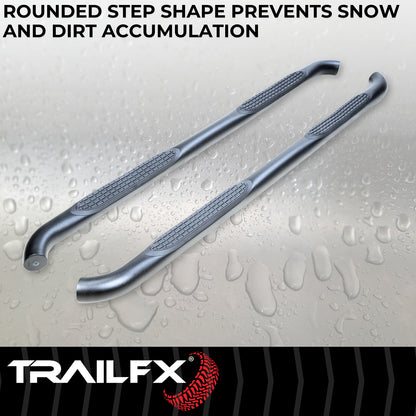 3 Inch Round Bent, Rocker Panel Mount by TrailFX