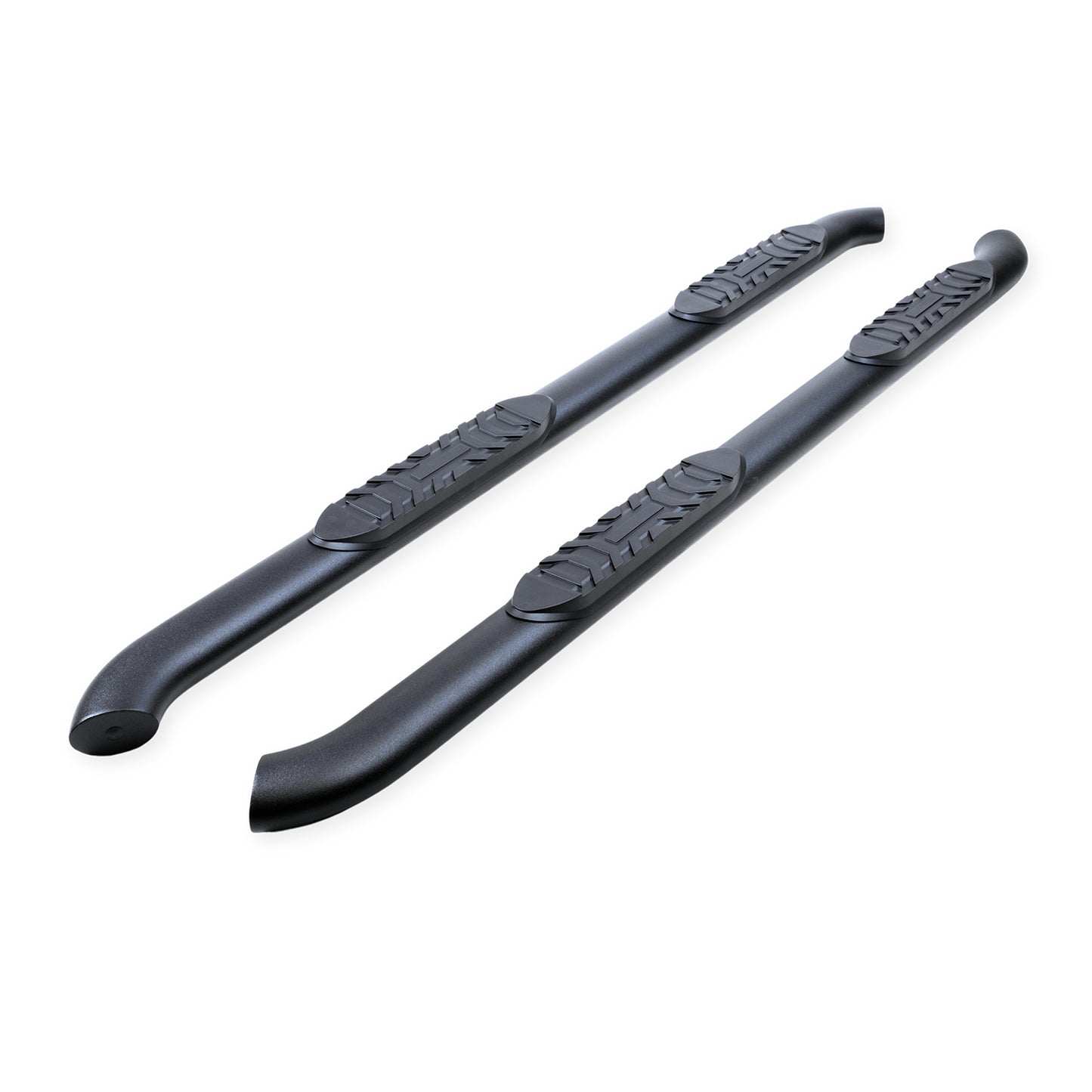 4 Inch Oval Bent Powder Coated Titanium Black Mild Steel Rocker Panel Mount by TrailFX