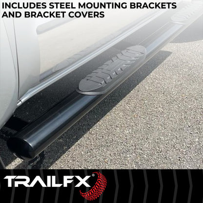 4 Inch Oval Straight Powder Coated Black Mild Steel Frame Body Mount Bolts by TrailFX