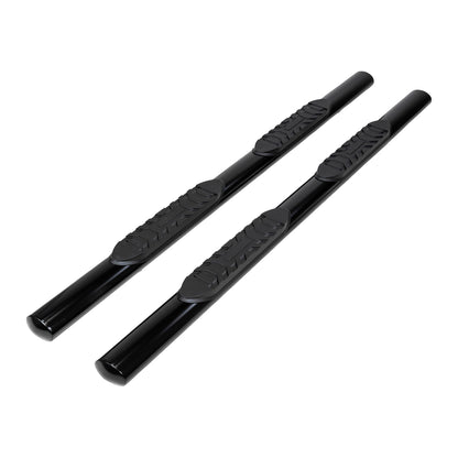 4 Inch Oval Straight Powder Coated Black Mild Steel Rocker Panel Mount by TrailFX